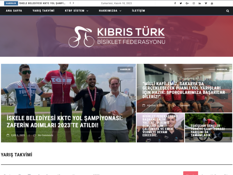 Kuzey Kıbrıs Türk Bisiklet Federasyonu Web Sitesi Açıldı!